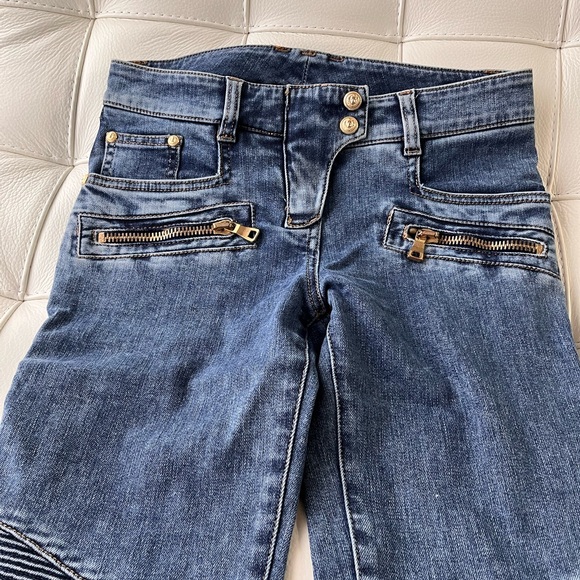 Balmain Skinny Biker Jeans Size 34 - Picture 2 of 5